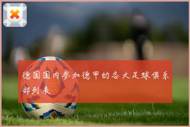 德国国内参加德甲的各大足球俱乐部列表